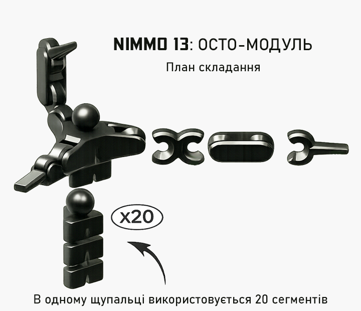 Інструкція зі складання щупалець Octo X